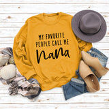 MY FAVORITE PEOPLE Buchstaben Rundhals Mode Tops Langärmliges bedrucktes Damen Sweatshirt