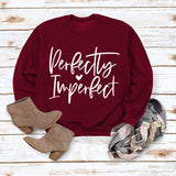Perfekt unvollkommen monogrammiertes Damen Sweatshirt