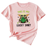 C'est ma chemise porte-bonheur, motif amusant, col rond, manches courtes, femme