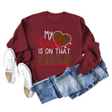 Mon cœur est sur ce terrain Sweat-shirt ample pour femmes