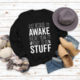 JUSTE PARCE QUE Sweat-shirt ample à manches longues imprimé lettres