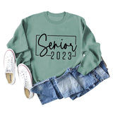Senior 2023 Brief Lose Herbst und Winter Basis Neue Casual Große Langarm Pullover