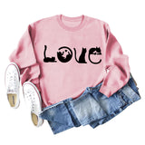 Süßes Katzen-Sweatshirt mit Rundhalsausschnitt und langen Ärmeln für Damen