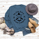 The Olde Salem balai lettre col rond ample manches longues pull fille