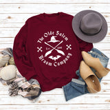 The Olde Salem balai lettre col rond ample manches longues pull fille