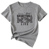 Livin That Basketball, Crewneck, Plus-size Women's T-shirt, Short-sleeved Shirt
