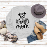 SCHNAUZER MOM Rundhals Brief frauen Sweatshirt Druck Lose Langarm