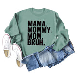 MAMA MOMMY MOM Fashion Letter New Long Sleeve Round Neck Sweater