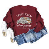 Frauen Casual Buchstaben Rundhals Lose Langarm Pullover Spot