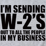 T-Shirt mit Aufschrift „I'M SENDING W2'S OUT“, Rundhalsausschnitt, lässig, kurzärmelig, für Damen