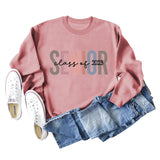Spot Senior Class of 2023 Letter Lockerer, lässiger Langarmpullover für Damen