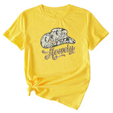 T-shirt à manches courtes et col rond Howdy Funny Graphic