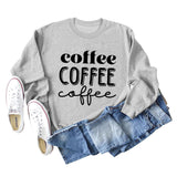 Kaffee Damen Loose Bottomed Langarm Top Großer Pullover Damen