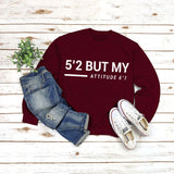 Rundhals-Oberteile, langärmeliges, bedrucktes Sweatshirt mit Buchstaben