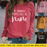 MY FAVORITE PEOPLE Buchstaben Rundhals Mode Tops Langärmliges bedrucktes Damen Sweatshirt