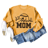 Baseball Mom Baseball Brief Druck Herbst/Winter Baseball Langarm Plus Größe Pullover Mädchen