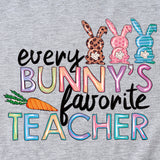 T-shirt décontracté à manches courtes imprimé Every Bunny's Bunny's Bunny pour femme