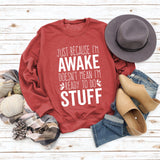 JUSTE PARCE QUE Sweat-shirt ample à manches longues imprimé lettres