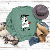 BOO BOO CREW Lettre Lâche Automne/Hiver Bas Manches Longues Pull Femme