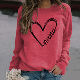 Women's Fall and Winter Bottoming Long-sleeved Nana Letters Round Neck Loose Sweater