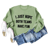 I JUST HOPE BOTH Fashion Round Neck Long Sleeve Large Size Sweater