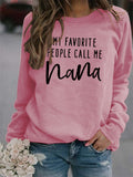 MY FAVORITE PEOPLE Buchstaben Rundhals Mode Tops Langärmliges bedrucktes Damen Sweatshirt