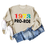 1973 PRO ROE Letter Ladies Bottoming Long Sleeve Sweater