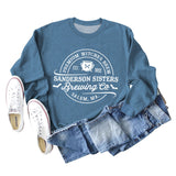 PREMIUM WITCHES LETTER PRINT AW/WINTER BASE LONG SLEEVE WOMEN'S SWEATSHIRT