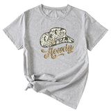 T-shirt à manches courtes et col rond Howdy Funny Graphic