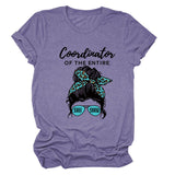 Koordinator des gesamten stilvollen Kurzarm-T-Shirts mit Rundhalsausschnitt