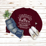 Printed Pullover Round Neck Tops Long Sleeve Printed Sweatshirt