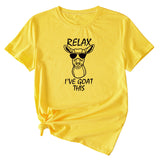 Sable Large T-Shirt Femme RELAX I'VE GOAT Manches Courtes