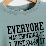 EVERYONE Was Thinkingwish Herbst und Winter Casual Tops Große Größe Langarm Pullover