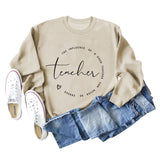 L'INFLUENCE DES LETTRES SWEAT-SHIRT OVERSIZE À MANCHES LONGUES ET COL ROND AMPLE