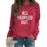 ALL PEOPLED OUT Fashion Round Neck Loose Long Sleeve Oversized Sweatshirt