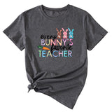 T-shirt décontracté à manches courtes imprimé Every Bunny's Bunny's Bunny pour femme