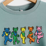Women's Cute Bear Print Round Neck Loose Autumn and Winter Long-sleeved Sweater Women