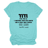 TItI TEE TEE Sommerbrief, Rundhalsausschnitt, lockeres kurzärmliges Damen-T-Shirt