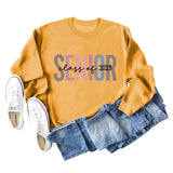 Spot Senior Class of 2023 Letter Lockerer, lässiger Langarmpullover für Damen