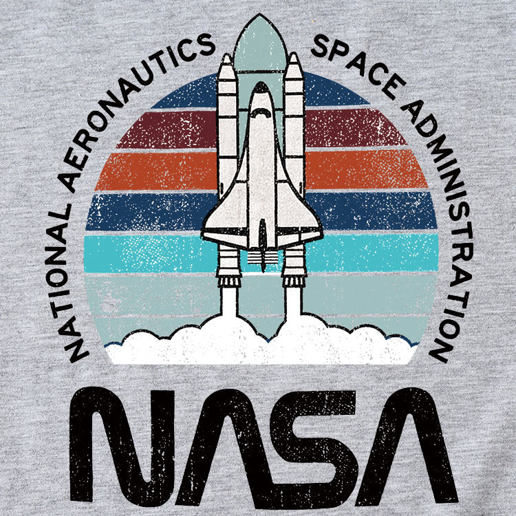 NATIONAL AERONAUTICS Summer New Letter Rocket Printing Short Sleeve T-shirt Female