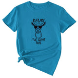 Sable Large T-Shirt Femme RELAX I'VE GOAT Manches Courtes