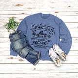 Printed Pullover Round Neck Tops Long Sleeve Printed Sweatshirt