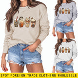 Pull ample à manches longues pour femme, haut de grande taille, automne et hiver
