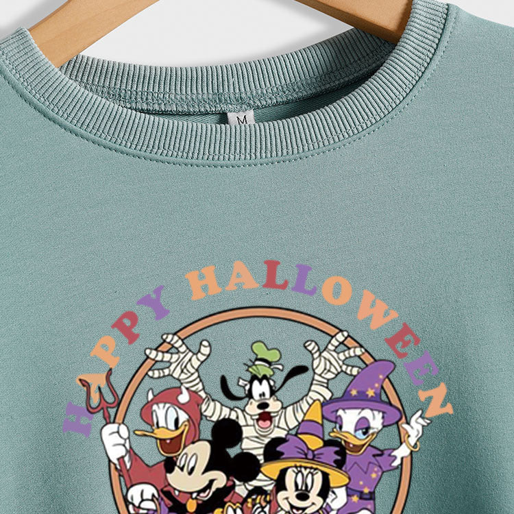 HAPPY HALLOWEEN lettres citrouille pull à manches longues femmes