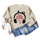 Not Today Vecna ​​Pull ample à manches longues pour femme