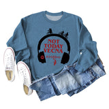 Not Today Vecna ​​Pull ample à manches longues pour femme