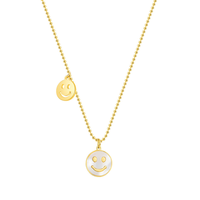 Neuer Smiley-Anhänger, personalisierte modische, kompakte Bauweise, Schlüsselbeinkette für Damen
