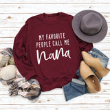 MY FAVORITE PEOPLE Buchstaben Rundhals Mode Tops Langärmliges bedrucktes Damen Sweatshirt