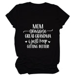 MOM GRANDMA GREAt FASHION LEttER CREWNECK SHORt SLEEVE T-SHIRt WOMENT-Shirt