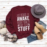 JUSTE PARCE QUE Sweat-shirt ample à manches longues imprimé lettres